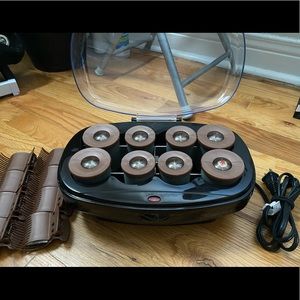 8 ARGAN HEAT jumbo hot rollers (4 2inches & 4 1 3/4 inches)